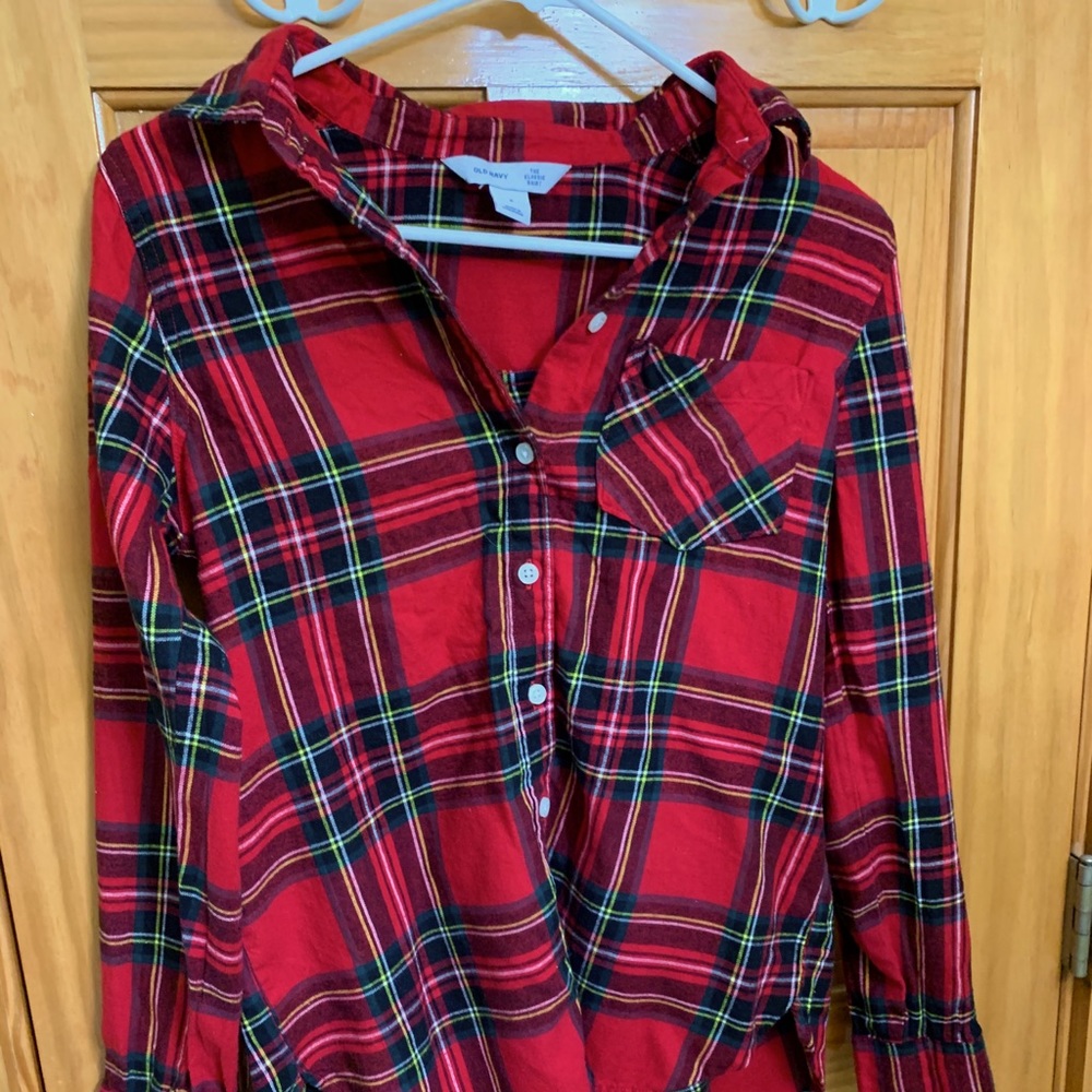 Red old navy flannel